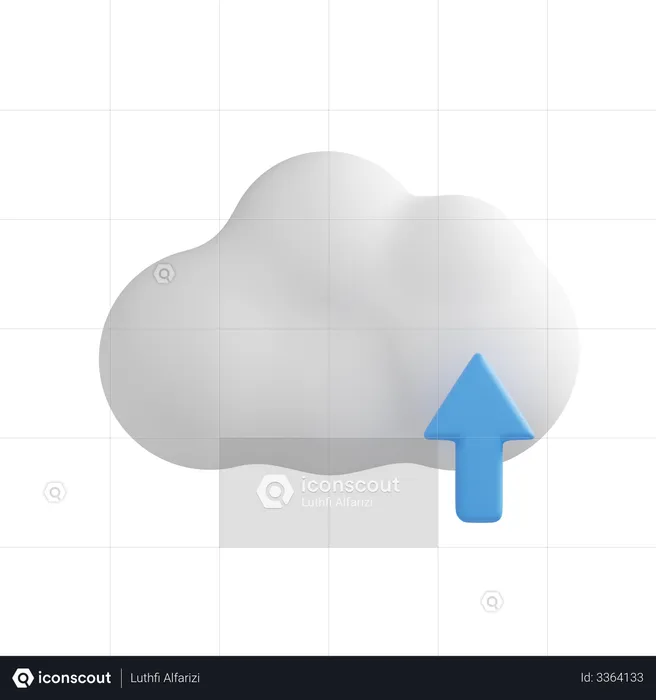 Upload para nuvem  3D Icon