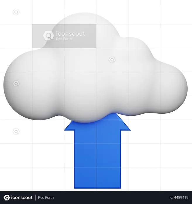 Upload para nuvem  3D Illustration