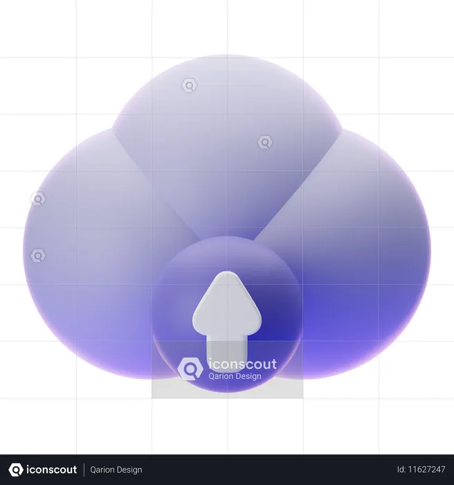 クラウドにアップロード  3D Icon