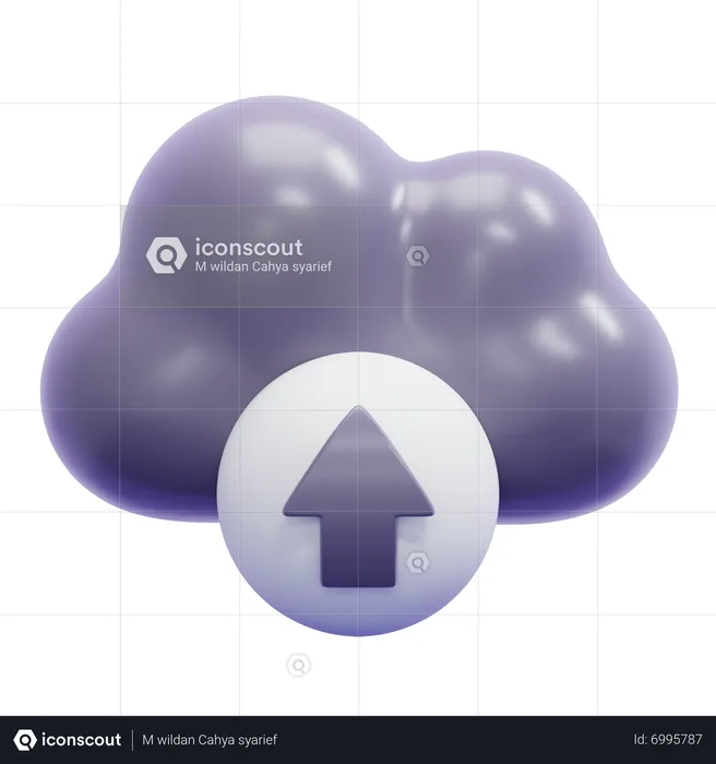 UPLOAD TO CLOUD  3D Icon