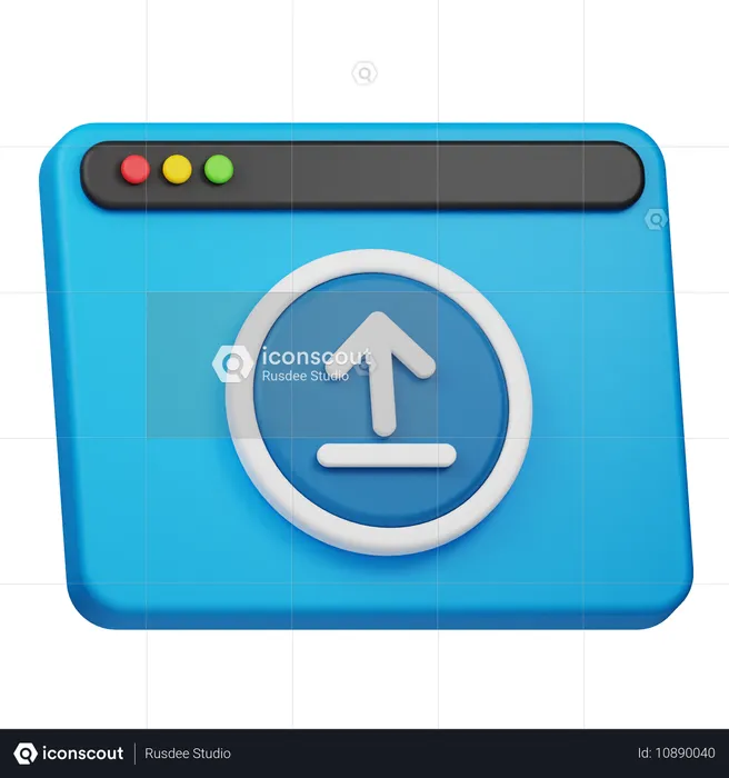 Upload To Website  3D Icon