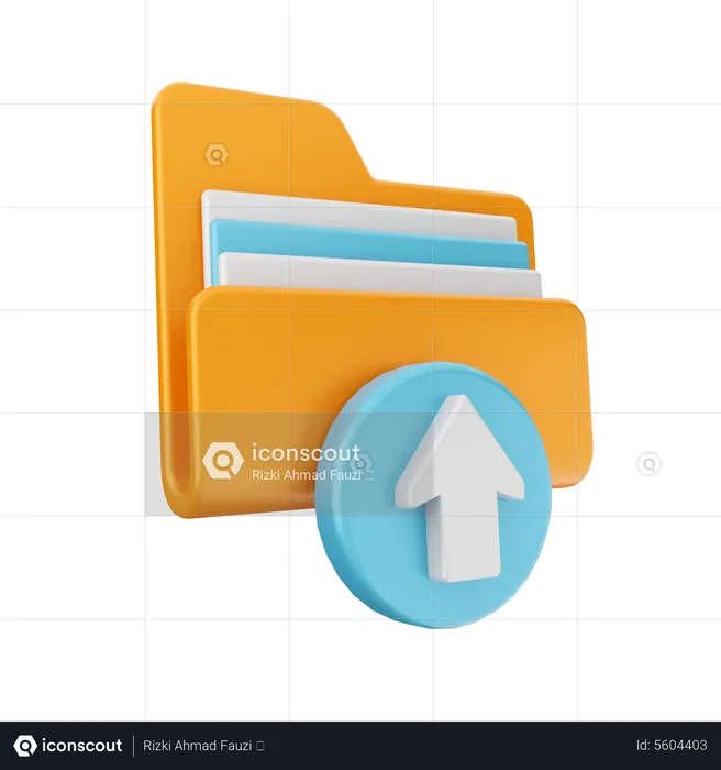 Uploading Folder  3D Icon