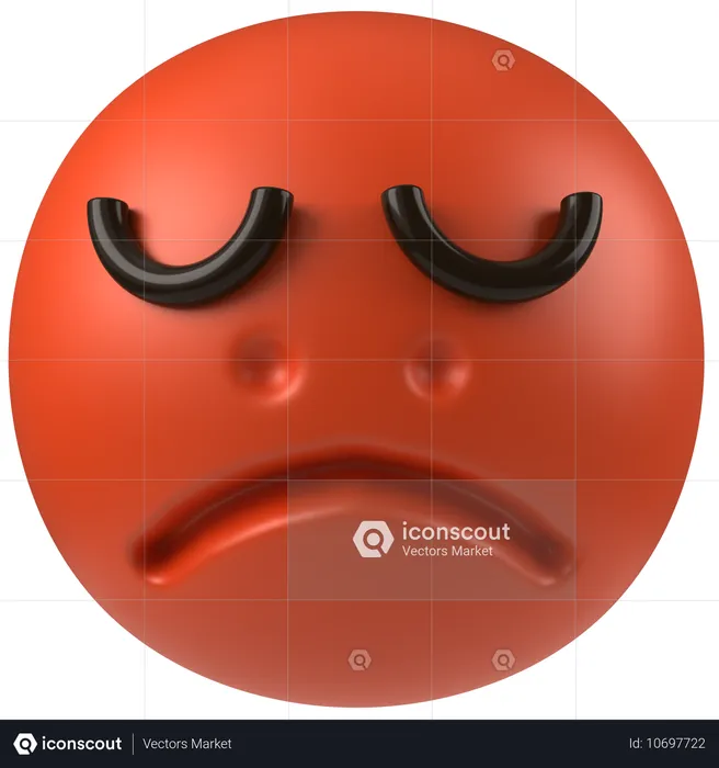 Upset  3D Icon