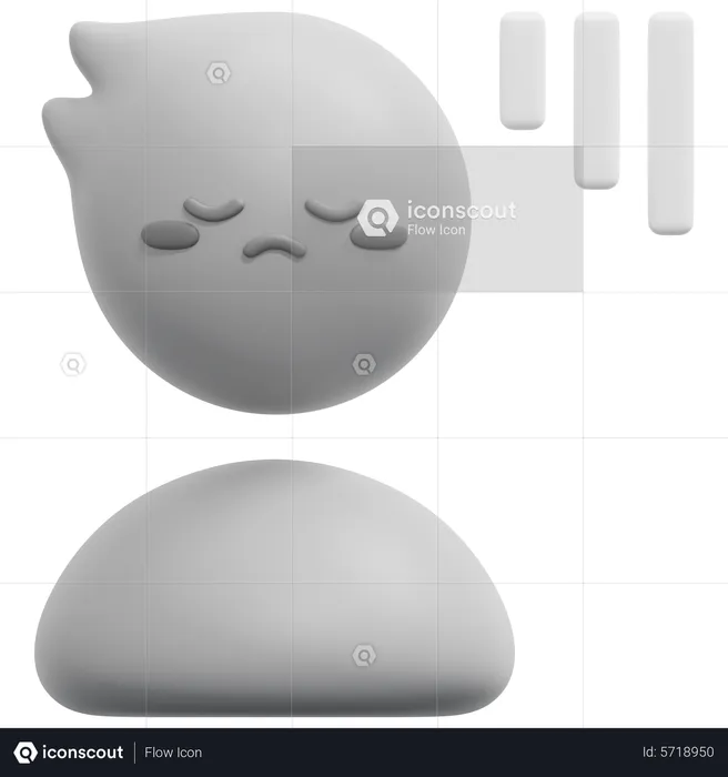 Upset Emoji 3D Icon