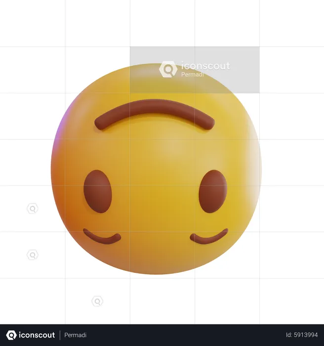 Upside Down Emoji Emoji 3D Icon