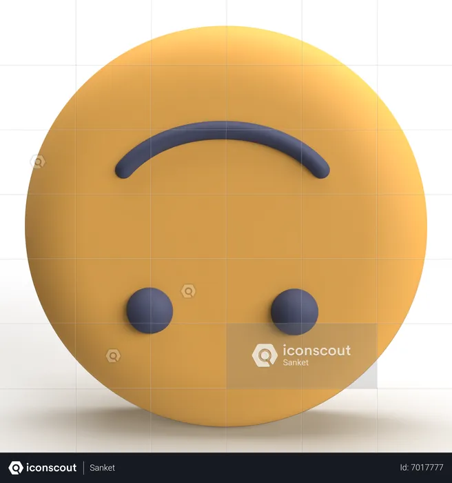 Upside Down Emoji Logo 3D Icon