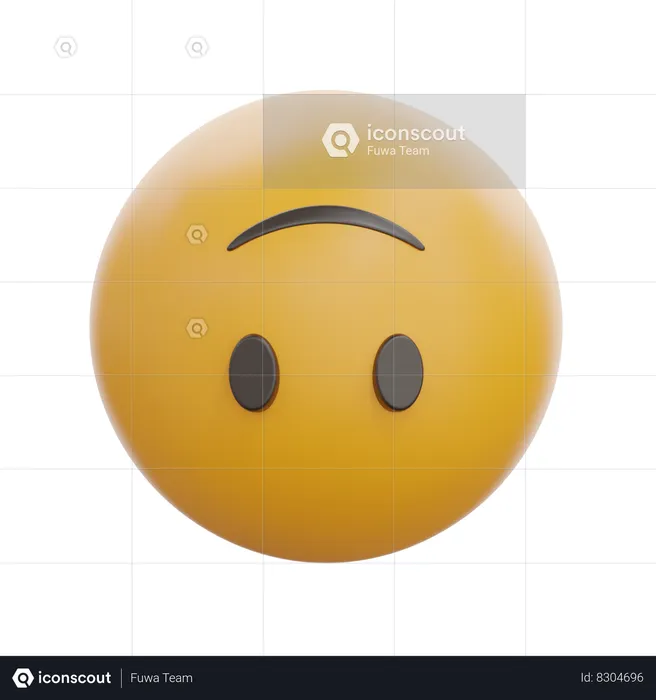 Upside-Down Face Emoji 3D Icon