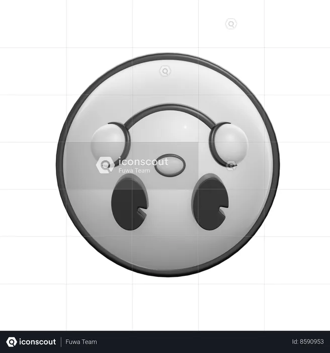 Upside Down Face Emoji 3D Icon