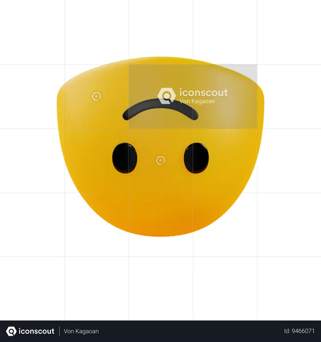 Upside Down Face Emoji 3D Icon