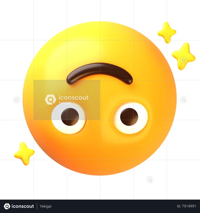 Upside-down face Emoji 3D Icon