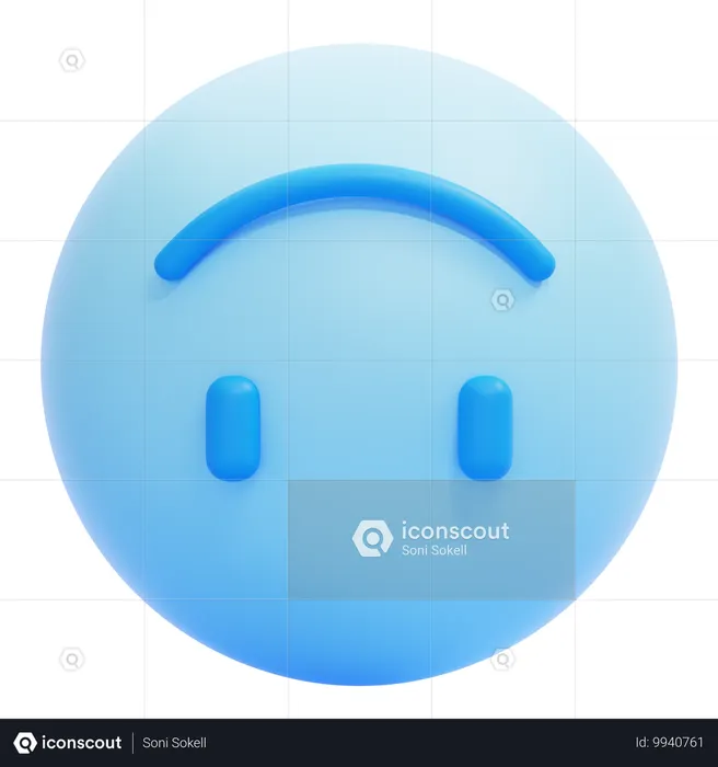逆さまのスマイリー絵文字 Emoji 3D Icon