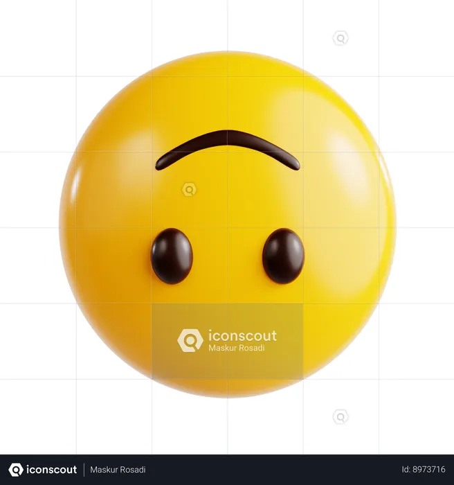 Upside Down Smiley Face Emoji Emoji 3D Icon