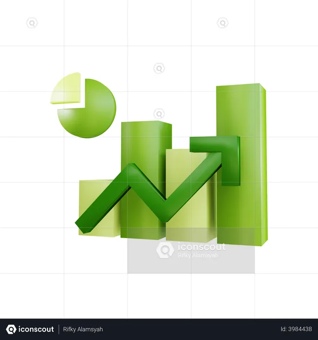 Uptrend Chart  3D Illustration