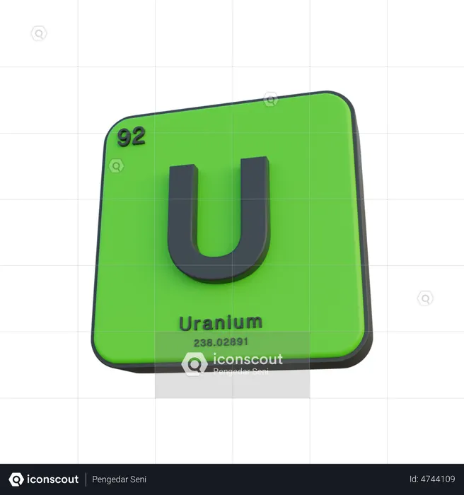 Uranium  3D Illustration