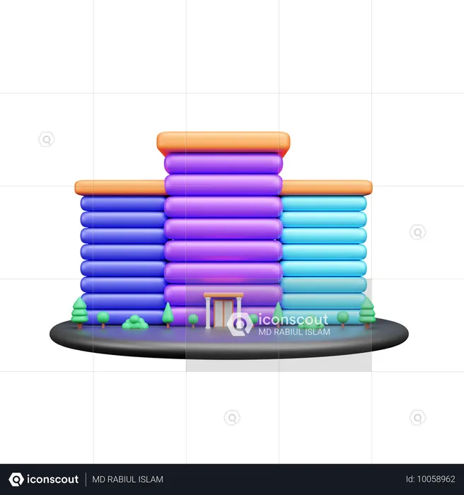 Urban Building  3D Icon