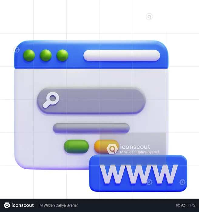 URL  3D Icon