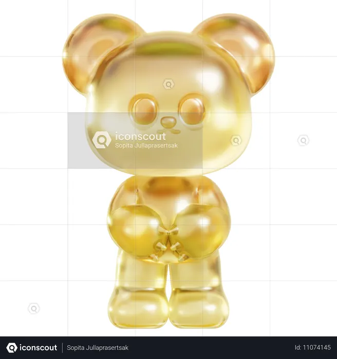 Ursinho de goma amarelo  3D Icon