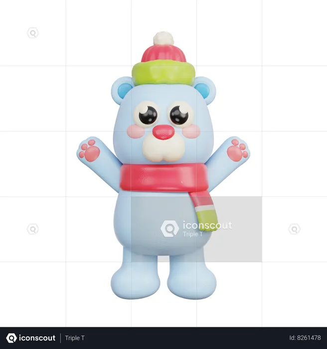 Urso polar  3D Illustration