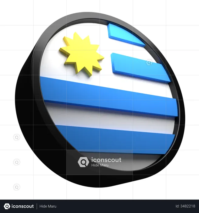 Uruguay-Flagge Flag 3D Flag