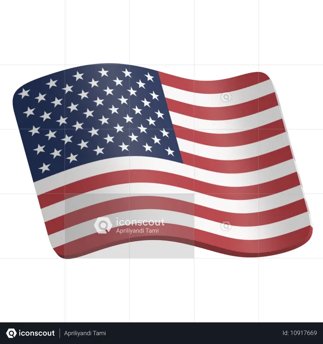 USA  3D Icon