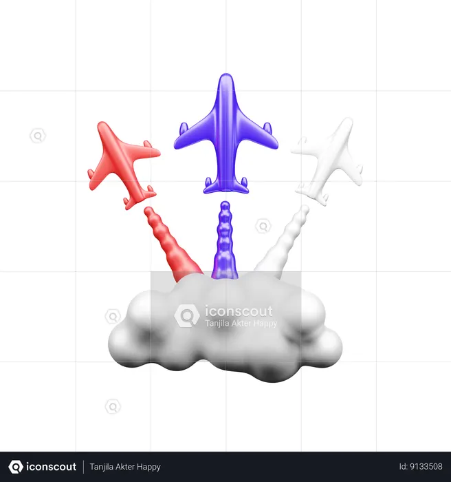 Usa Airshow  3D Icon
