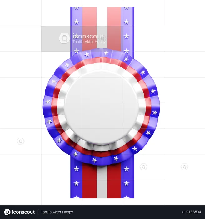 Usa Badge  3D Icon