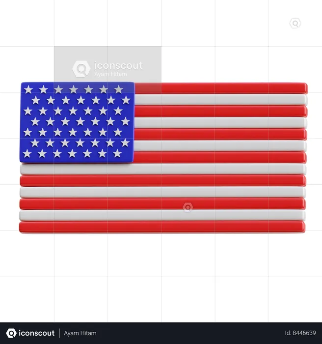 USA Flag  3D Icon