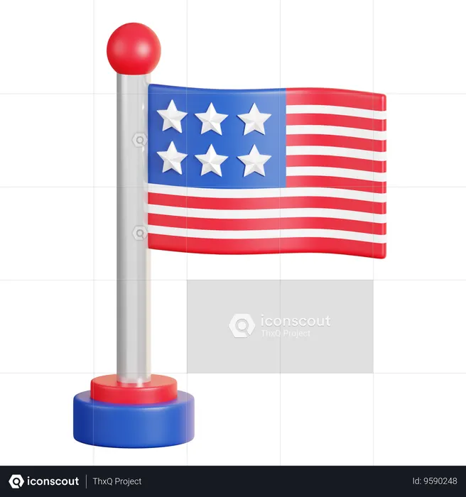 USA Flag  3D Icon