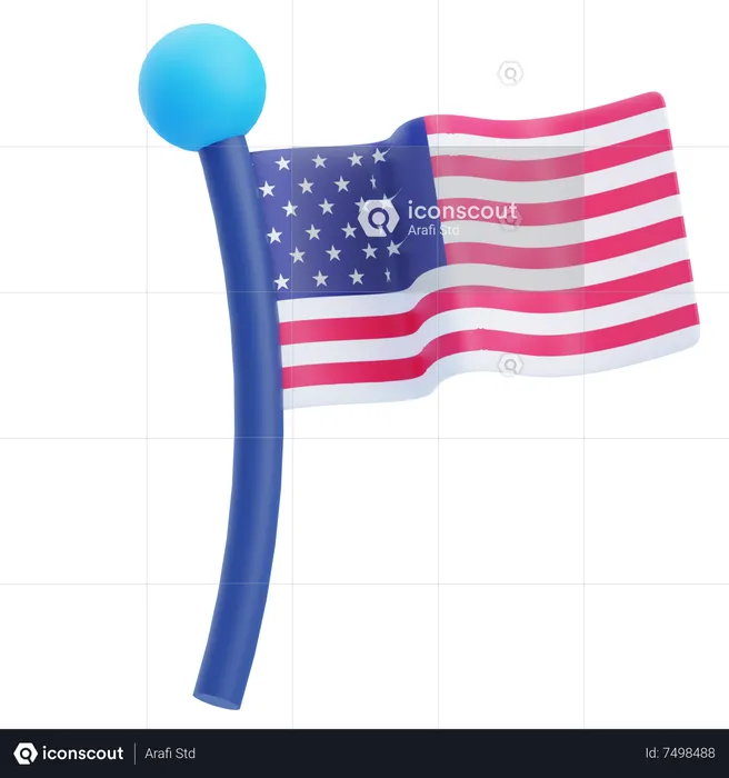 Usa Flag  3D Icon