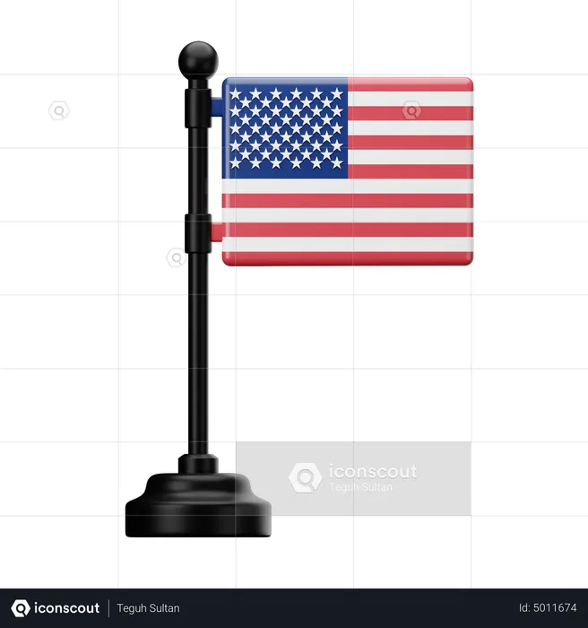 Usa Flag Flag 3D Icon