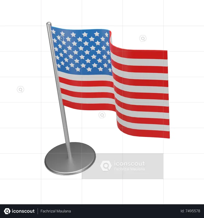 Eine Flagge  3D Icon