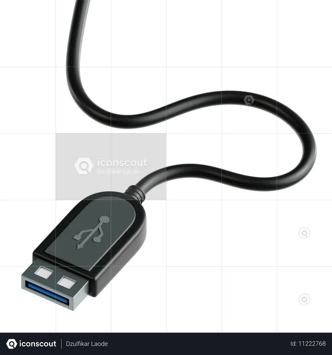 USB  3D Icon