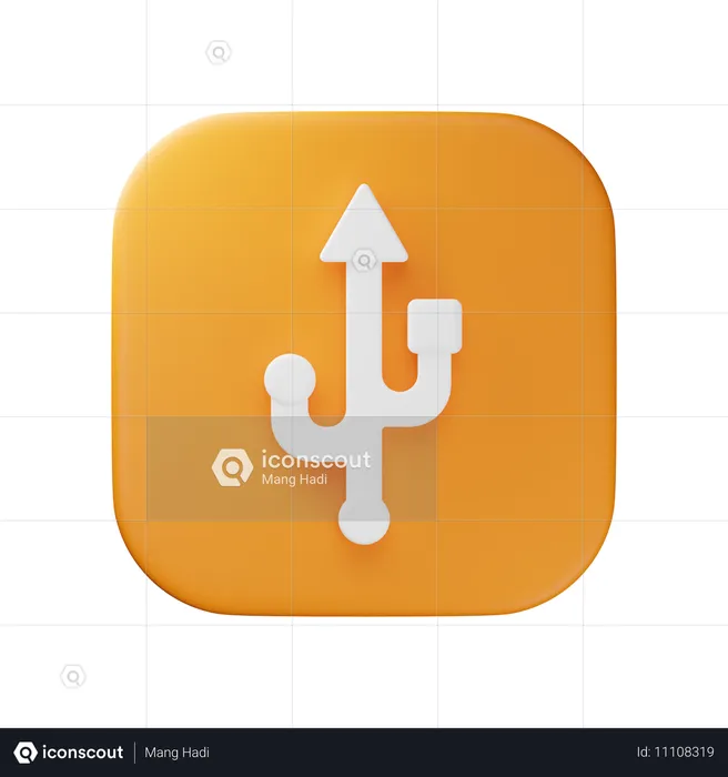 USB  3D Icon