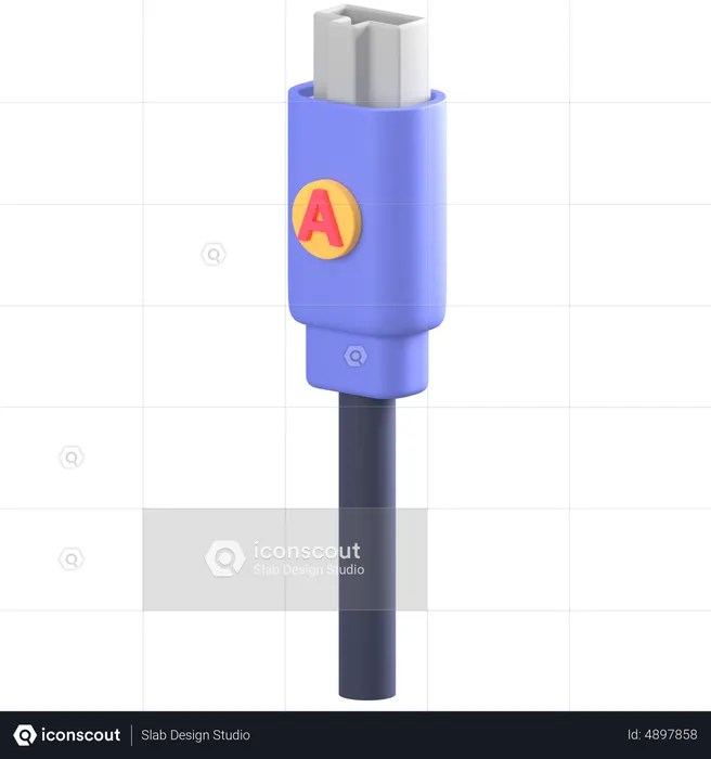 Usb Cable  3D Icon