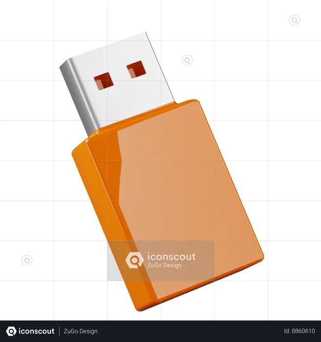 Viajante de dados usb  3D Icon