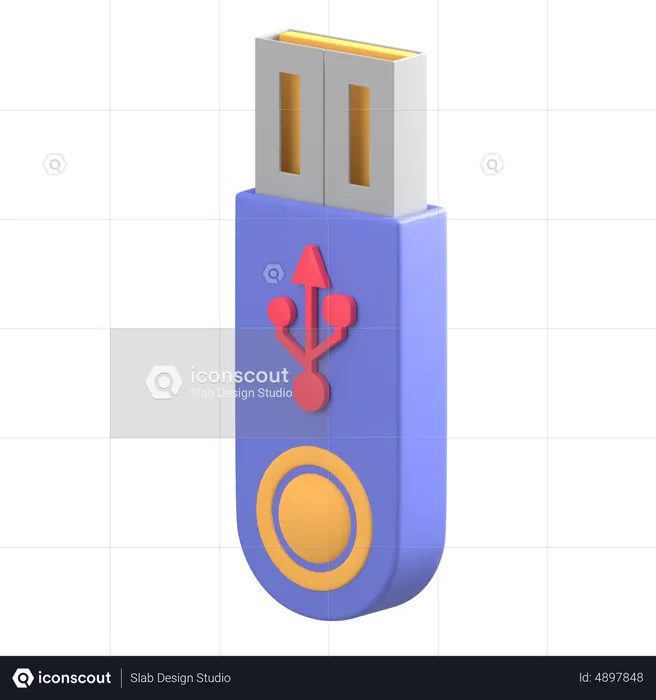 Usb Drive  3D Icon