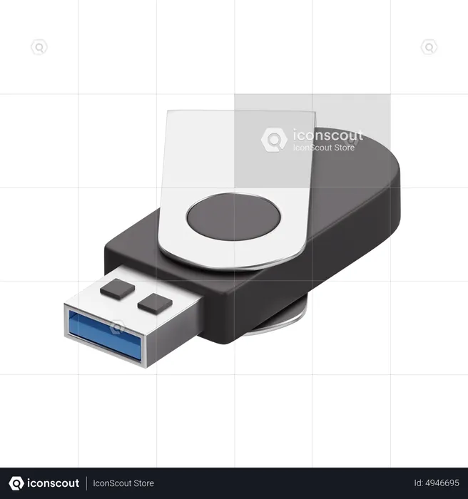 Usb Drive  3D Icon