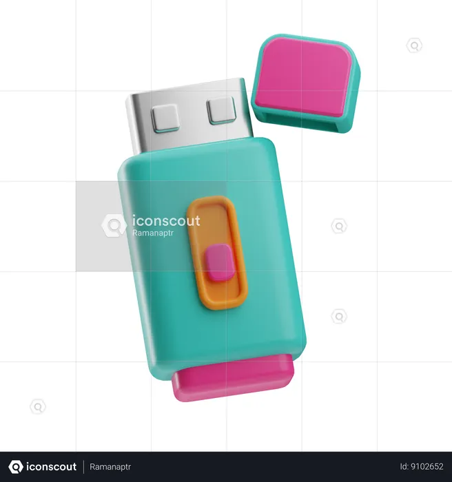 Usb Drive  3D Icon