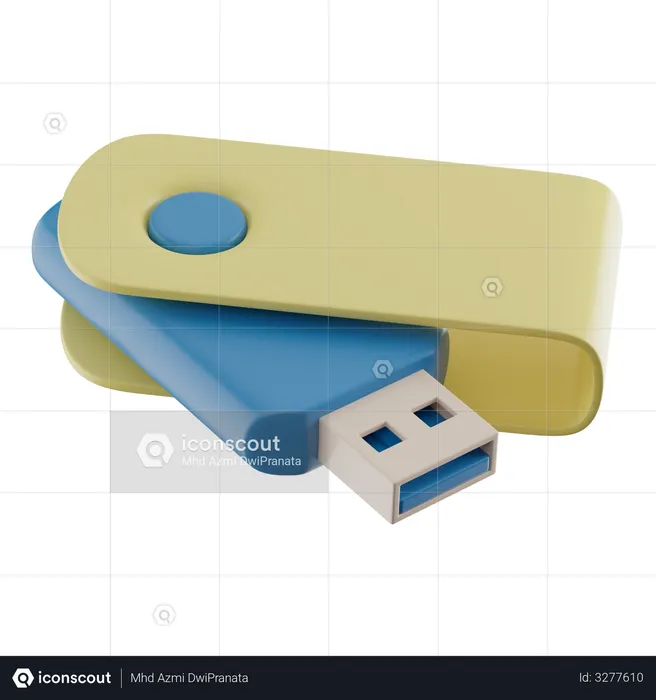 Usb Drive  3D Illustration