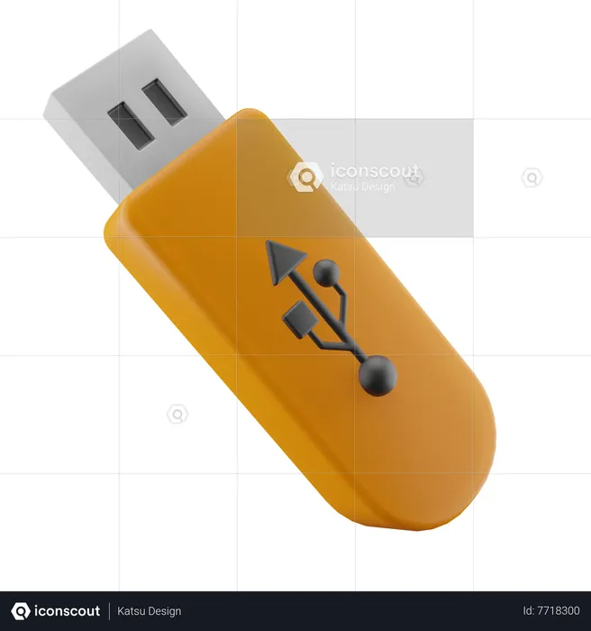 Orange USB Stick PNG Images & PSDs for Download