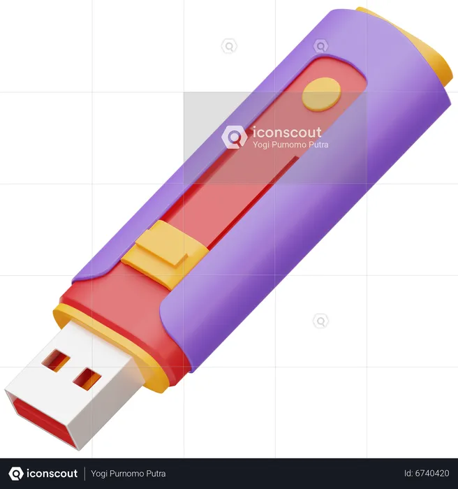 Usb Flashdrive  3D Icon