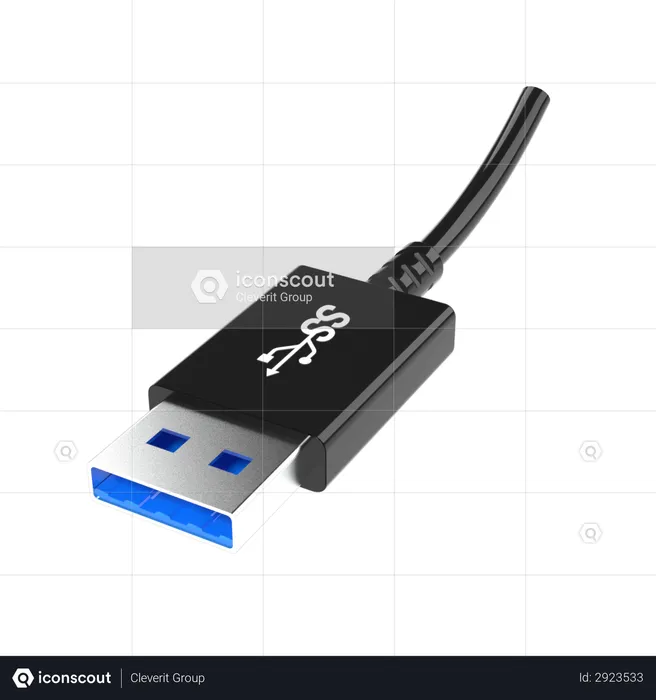 USB Pin  3D Illustration
