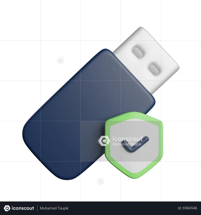 Sécurité USB  3D Icon