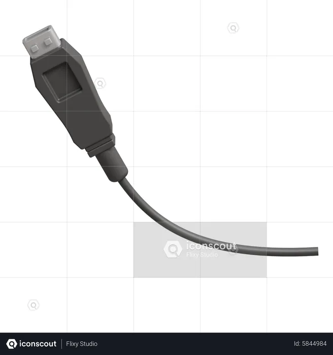 USB-Typ-A-Kabel  3D Icon