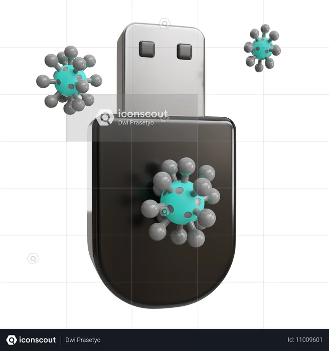 Usb Virus  3D Icon