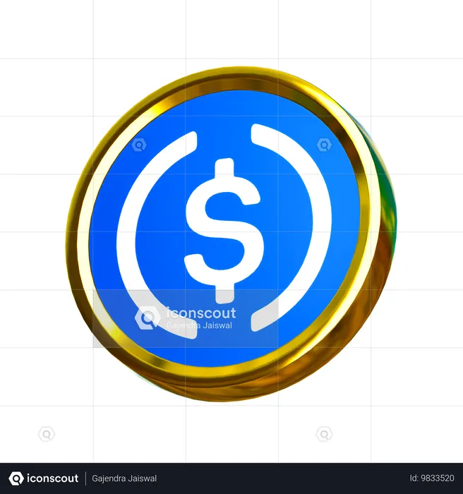 USD Coin  3D Icon