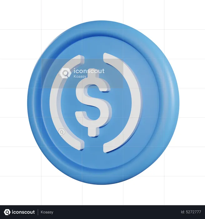 USD Coin  3D Icon