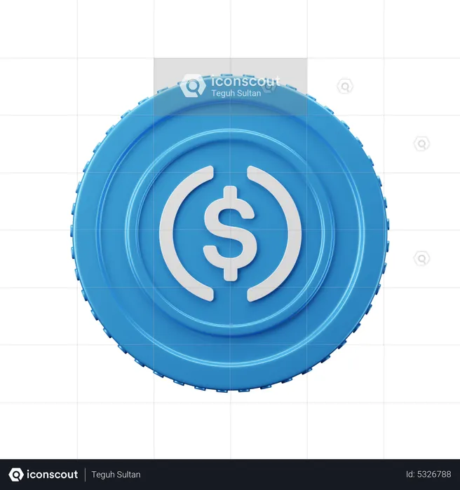 USD Coin USDC  3D Icon