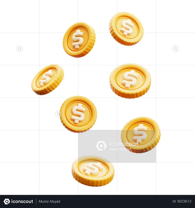 Usd Dollar Coin  3D Icon