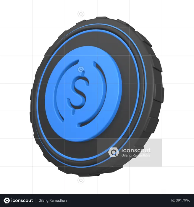 USDC Coin  3D Illustration